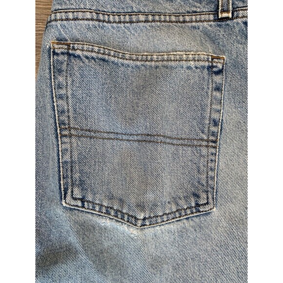 TOMMY HILFIGER  URBAN Y2K LOOSE WORN FADED DENIM JEANS MENS Size 34X32 in LIGHT - Picture 4 of 16